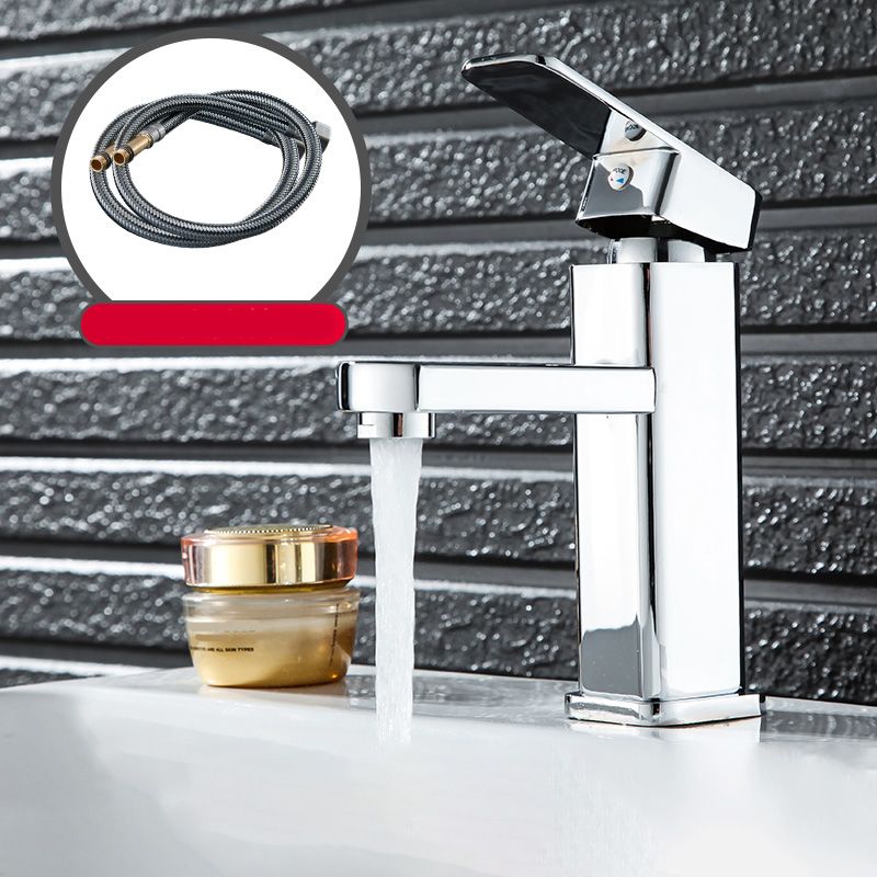 Avtoit | Cubic Basin Faucet Simple Low Arc Bathroom Faucet with 1 Hole