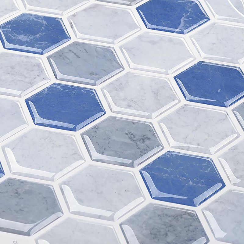 Avtoit | Polygon Metal Peel and Stick Back Wall Tile PVC Peel and Stick Tile for the Kitchen