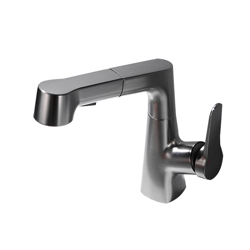 Avtoit | Bathroom vessel faucet high arc three-way spout single-handle faucet with pull-out sprayer