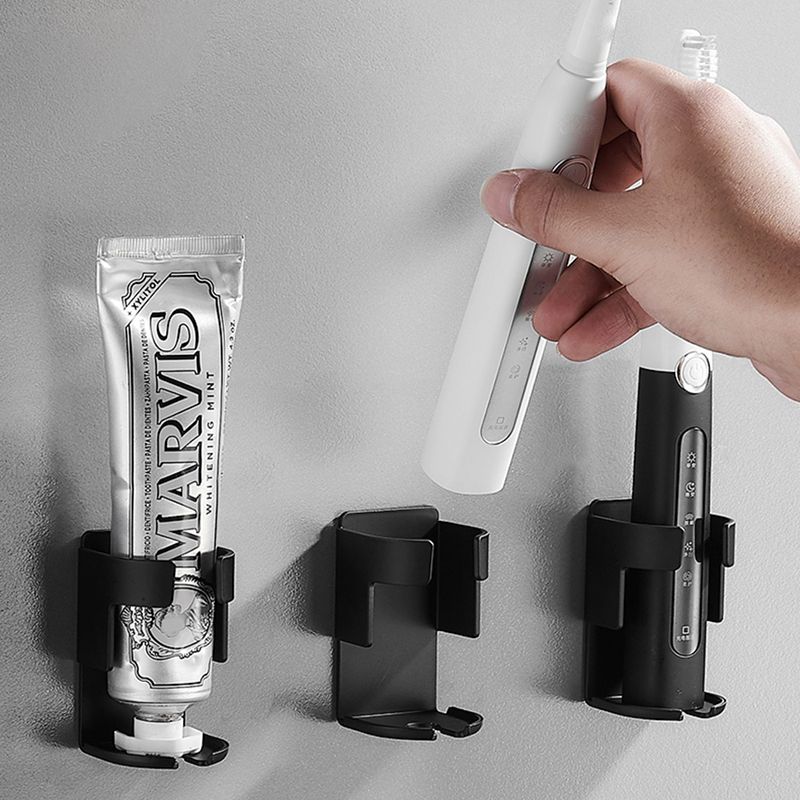 Avtoit | Modern Black/White 4-piece Bathroom Accessory Set, Toothbrush Holder
