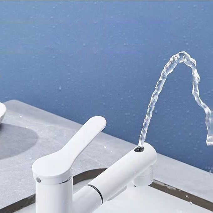 Avtoit | Modern Washbasin Faucet Copper 1-Handle Low Arc Pull-Out Washbasin Faucet for Bathroom