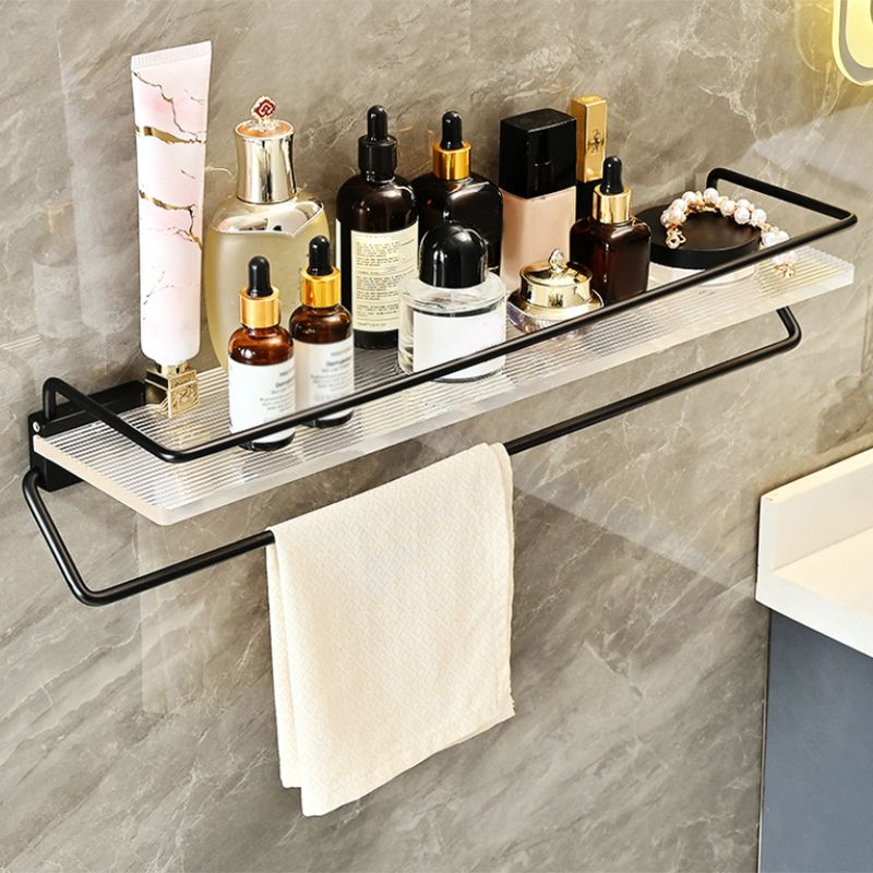 Avtoit | Modern Bath Accessories Set Black Towel Bar Bath Shelf Bathroom Fixtures Set