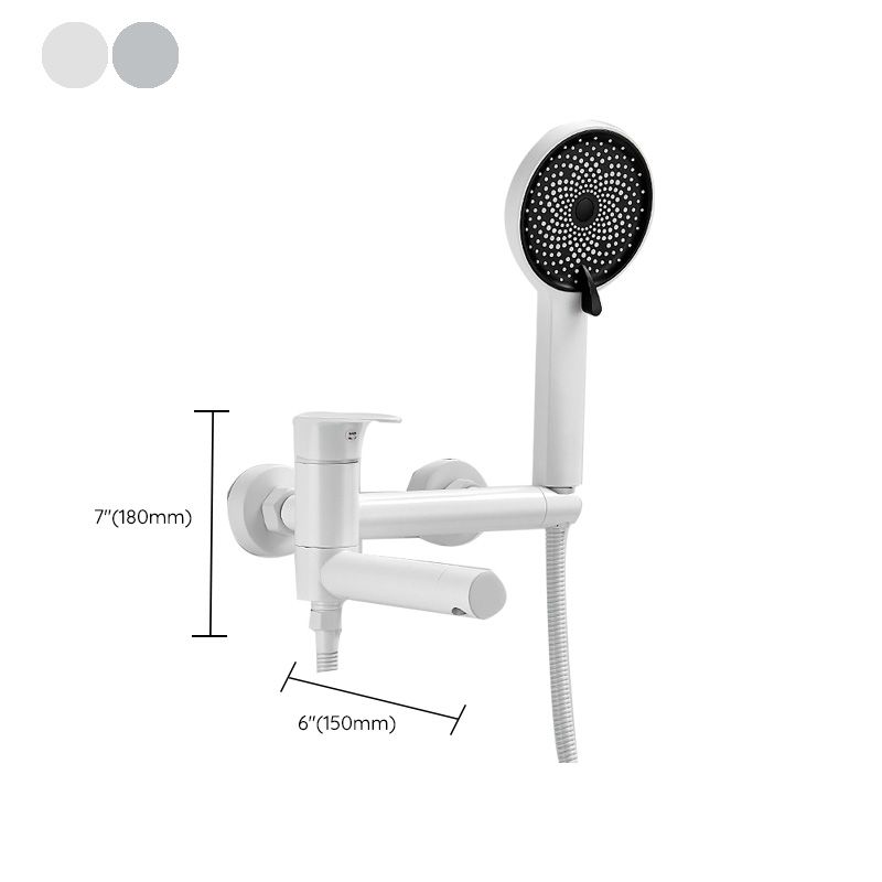 Avtoit | Modern Bathtub Edge Piece Single-Lever Wall-Mounted Bathtub Faucet with Hand Shower