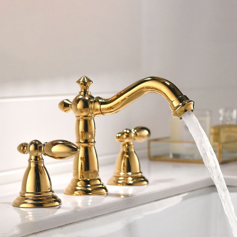 Avtoit | European Style Widespread Sink Mixer Brass 2 Handle Bathroom Vessel Mixer with Hoses