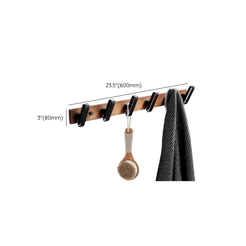 Avtoit | Wood and Aluminum Bath Accessory Set Black Bathroom Accessory Kit