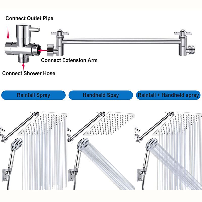 Avtoit | Square Shape Double Shower Heads Modern Home Metal Double Shower Heads