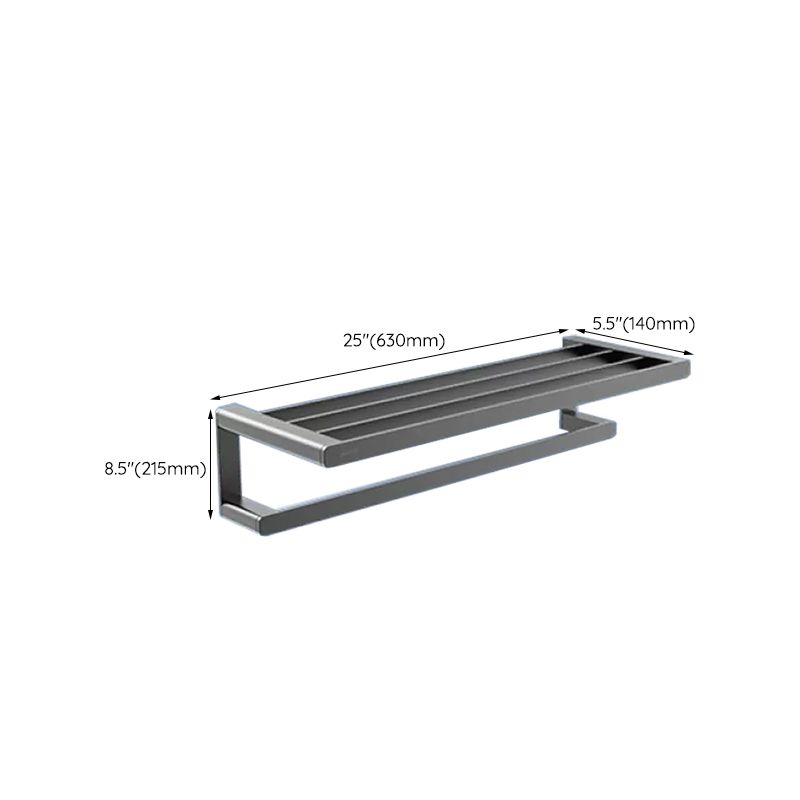 Avtoit | Contemporary bathroom accessory set made of aluminum with towel holder/bath shelf