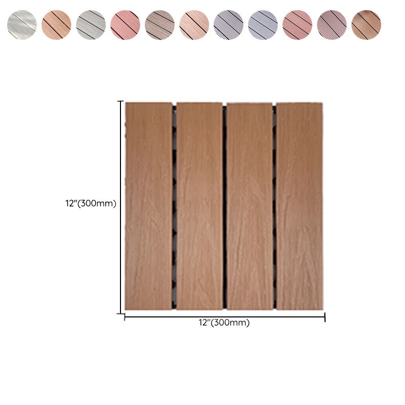 Avtoit | Square Engineer Wooden Floor Water Repellent Smooth Tile for Patio Garden