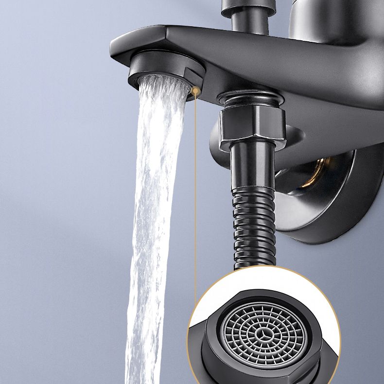 Avtoit | Wall-mounted fixed bathtub faucet lever handle with hand shower
