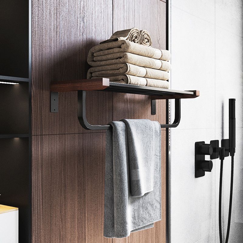 Avtoit | 7-piece bathroom accessory set metal bath set with wood accents