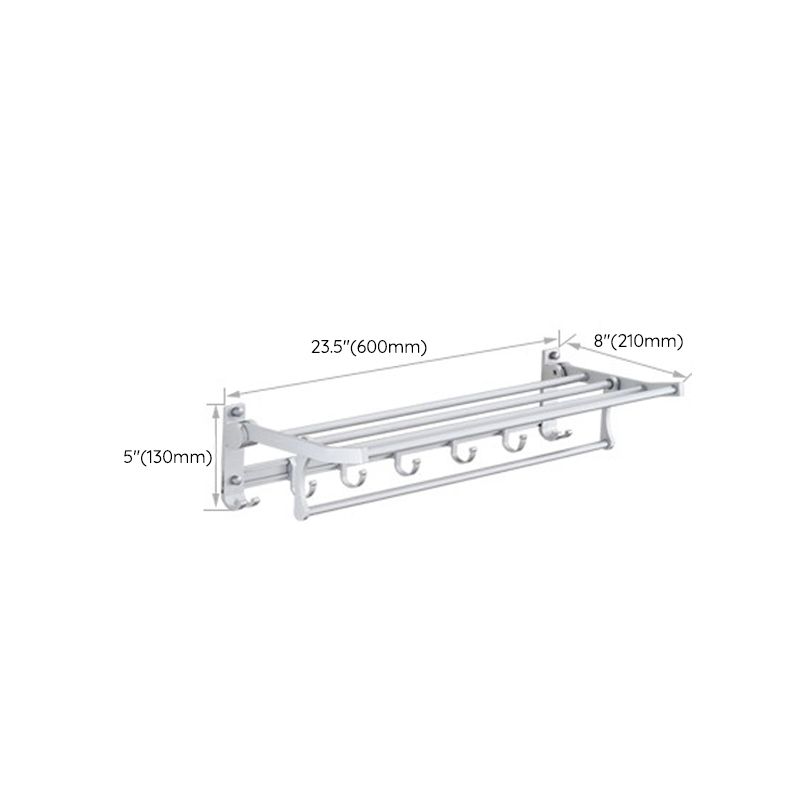 Avtoit | Silver Contemporary Bathroom Hardware Set Stainless Steel Aluminum Bathroom Set