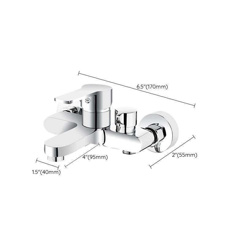 Avtoit | Single Lever Bath Mixer 2 Holes Wall Mounted Hand Shower Low Arc Tub Filler