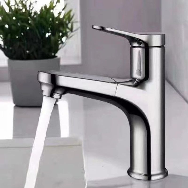 Avtoit | Modern Style Sink Faucet Single Handle Low Arc Pull Out Copper Sink Faucet