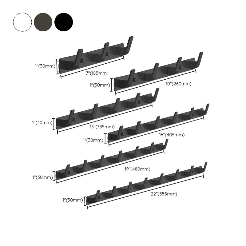 Avtoit | Mattes Finish Modern Bathroom Accessories 2 - Piece Bathroom Accessory Set, Bathrobe Hooks