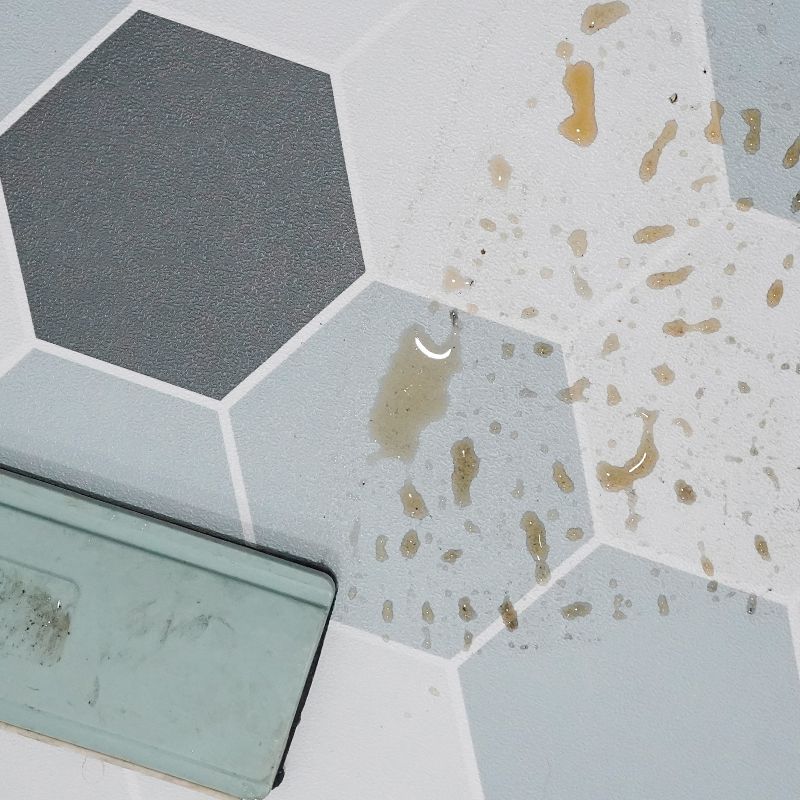 Avtoit | Modern Vinyl Floor Planks Peel & Stick Grid Print PVC Flooring