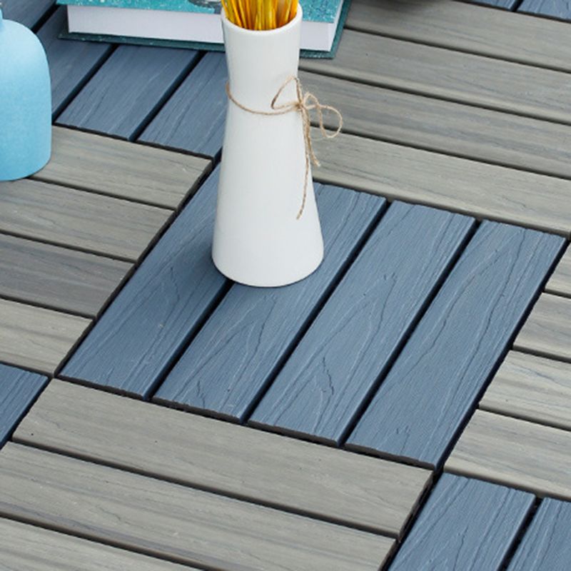 Avtoit | 12" X 12" 4-Slat Square PVC Floor Tiles With Interlocking Installation Floor Plates Tiles