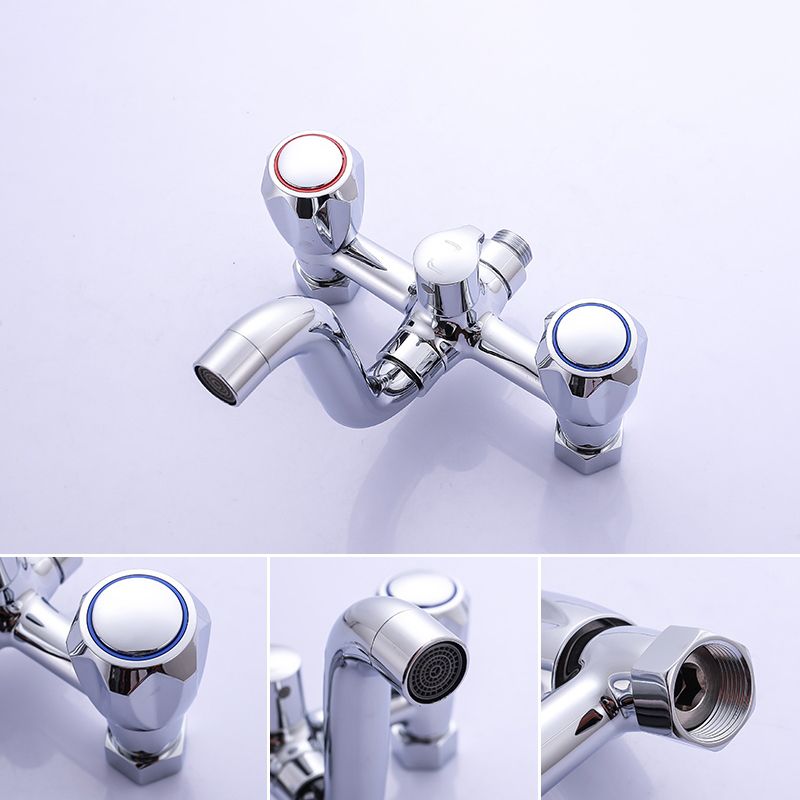 Avtoit | Chrome Bathroom Faucet Trim Wall-mounted Swing Faucet with Hand Shower
