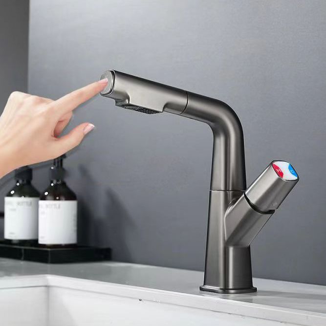Avtoit | Brass Contemporary Sink Faucet Pull-Out Round Bathroom Faucet
