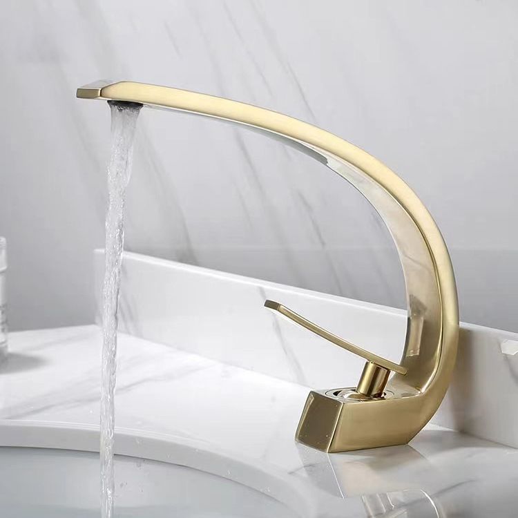 Avtoit | 17 cm High Basin Faucet Luxury 1 Hole Basin Faucet Cubic Bathroom Faucet