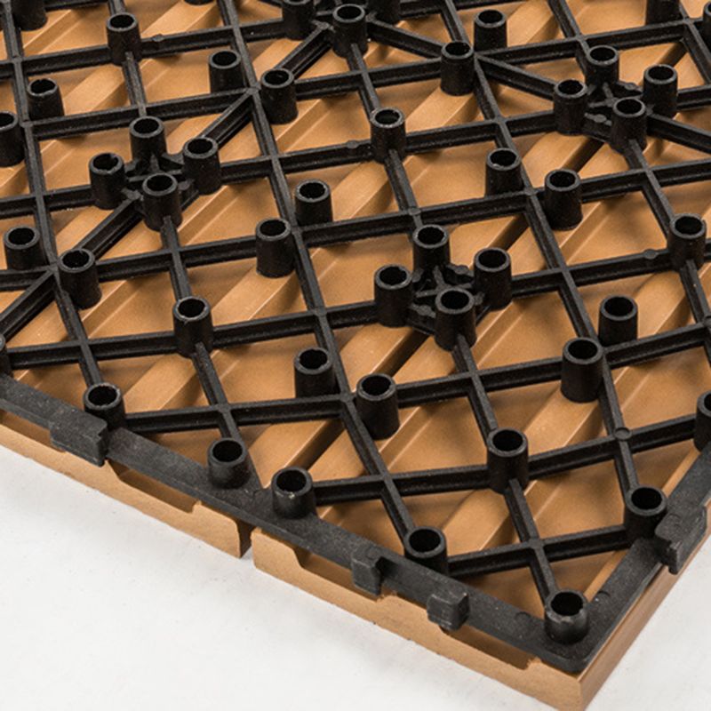 Avtoit | 12" X 12" 4-Slat Square PVC Floor Tiles With Interlocking Installation Floor Plates Tiles