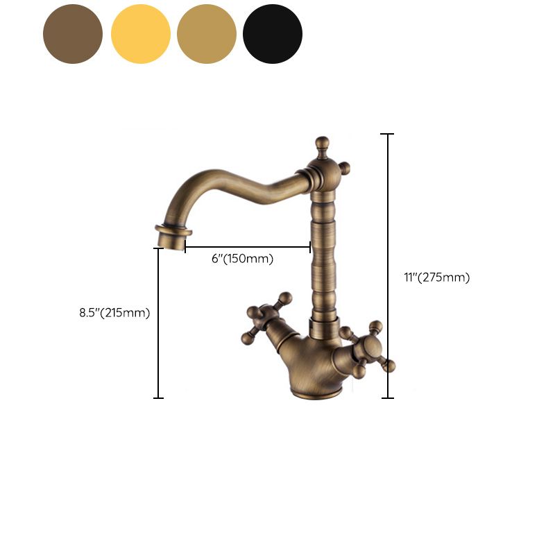 Avtoit | Deck Mounted Copper Roman Tub Faucet Double Handles Roman Tub Faucet Set
