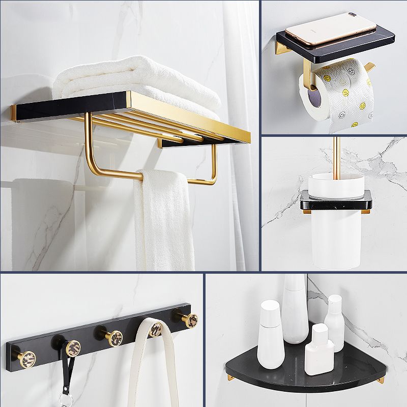 Avtoit | Metal and Marble Bathroom Minimalist Accessory as a Single Piece or in a Set in Gold