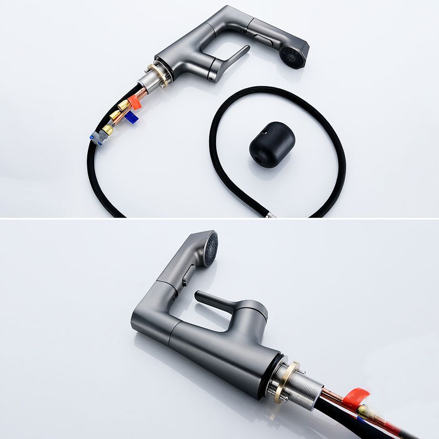 Avtoit | Contemporary Sink Faucet Plian Low Arc Brass Centerset Sink Faucet