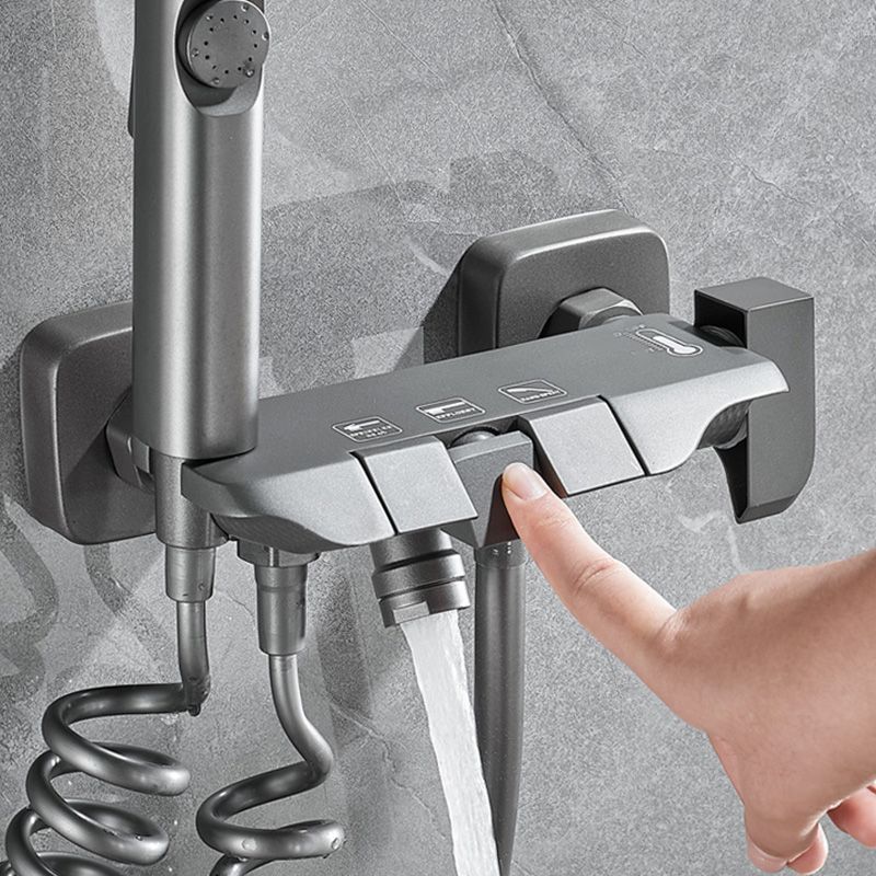Avtoit | Wall-mounted shower system Gray Adjustable spray pattern Lever handle Shower hose Shower set
