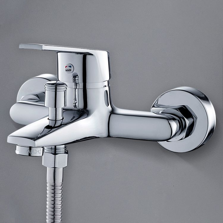 Avtoit | Contemporary Wall-Mounted Bathroom Faucet Lever Handles 2-Hole Faucet Brass Faucet