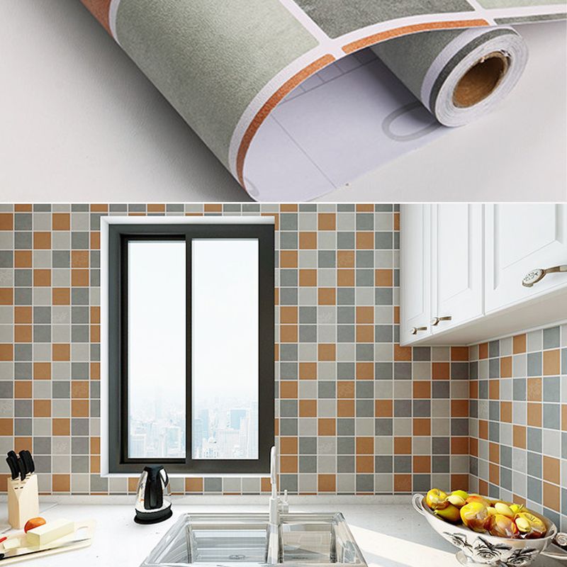 Avtoit | Modern Peel and Stick Tiles PVC Square Wallpaper for Kitchen and Bathroom Splashback