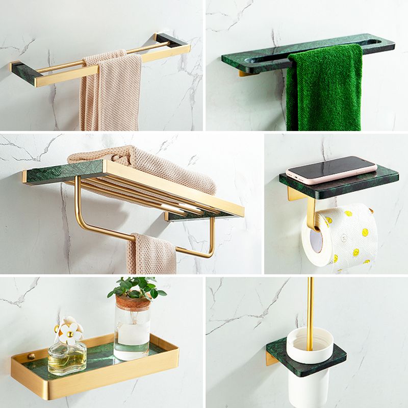 Avtoit | Golden Bath Hardware Set Brass & Marble Bathroom Accessories Set