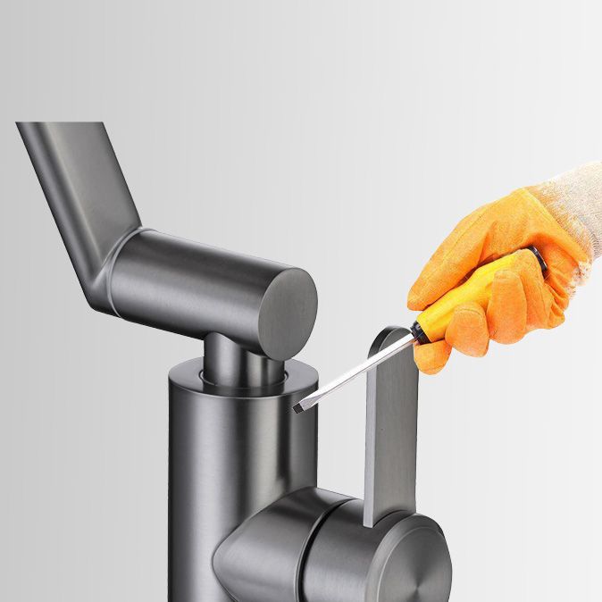 Avtoit | Contemporary Centerset Faucet Lever Handles Low Arc Stainless Steel Faucet