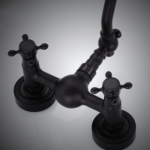 Avtoit | Traditional Wall Mounted Metal Bathtub Filler Low Arc Waterfall Bathroom Faucet
