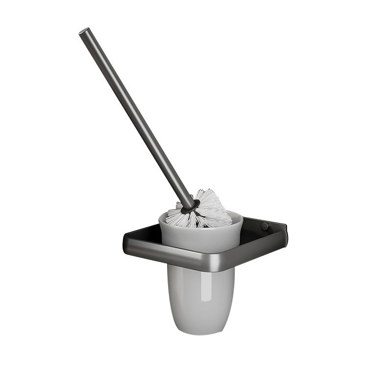 Avtoit | Gray Aluminum Bathroom Accessory Set Contemporary Bathroom Shelf