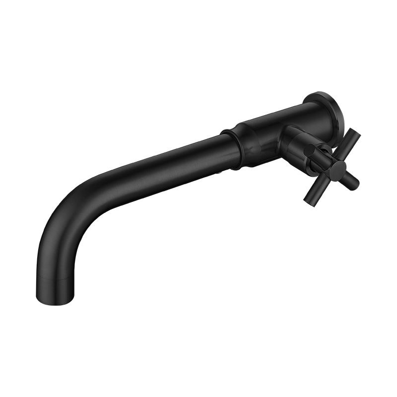 Avtoit | Contemporary Vessel Water Faucet Stainless Steel Cross Handles Wall Mounted Bathroom Faucet
