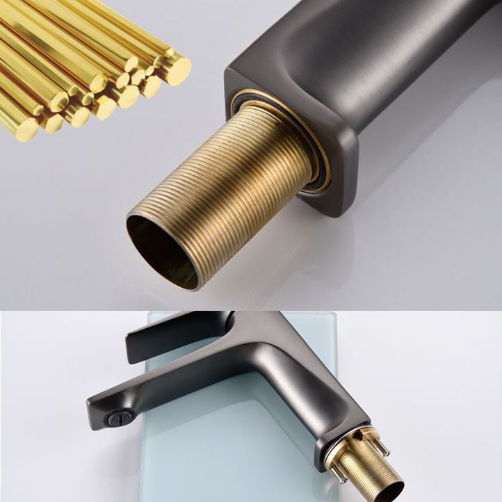 Avtoit | Modern Vessel Sink Faucet Copper Lever Handle Low Arc Vessel Faucet for the Bathroom