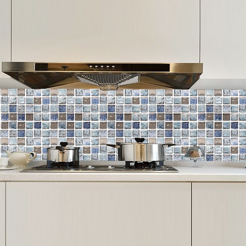 Avtoit | Plastic Self-Adhesive Tiles Mosaic Tiles Grid Square Waterproof Self-Adhesive Tile Pack of 12