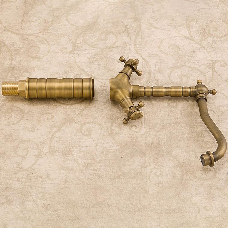 Avtoit | Industrial Widespread Bathroom Faucet Cross Handle Medium Sink Faucet