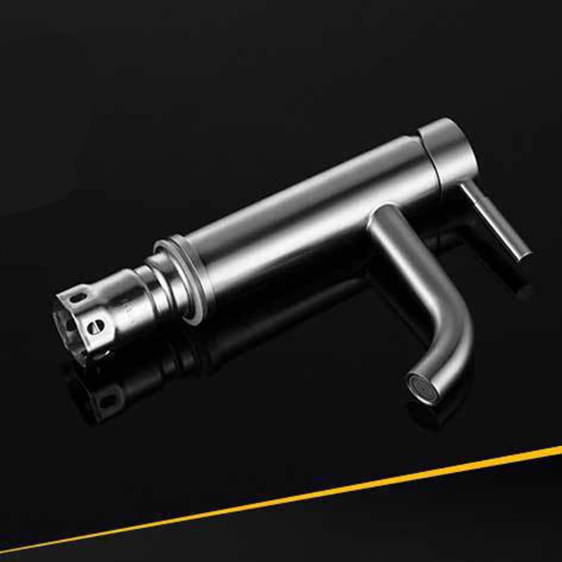Avtoit | Modern Silver Washbasin Mixer Single Lever Bathroom Faucet with Lever Handle