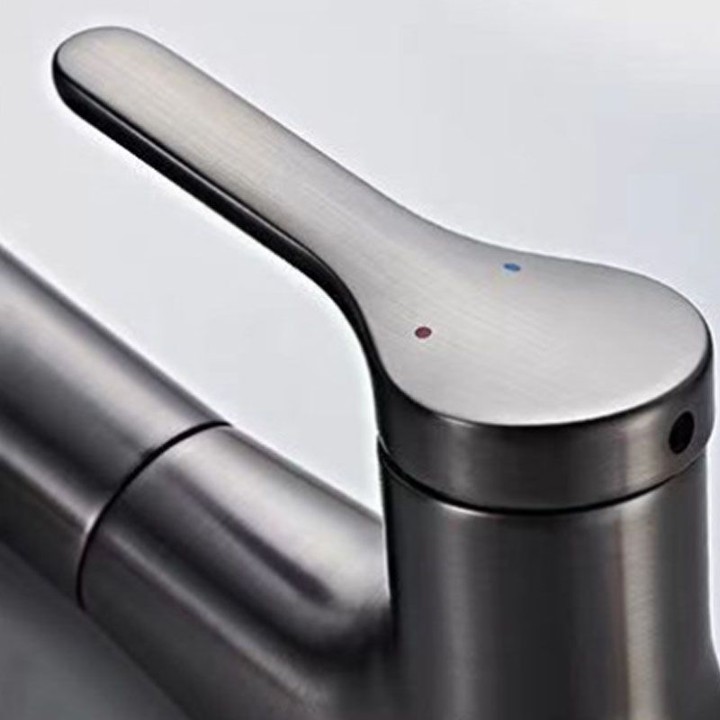 Avtoit | Modern Sink Faucet Lever Handle Copper Low Arc Pull-Out Sink Faucet
