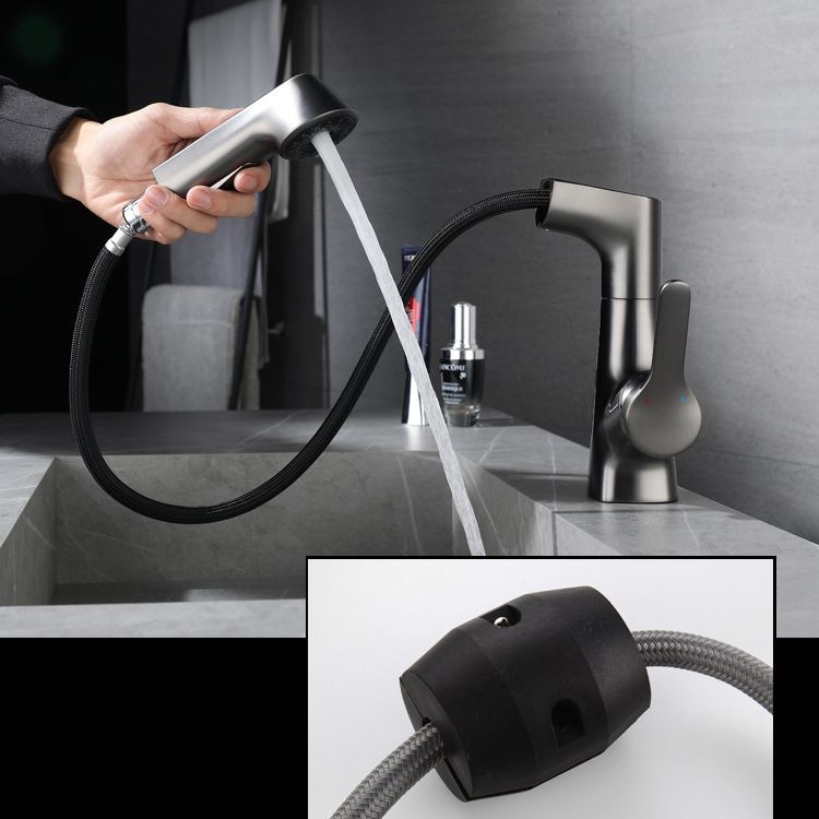 Avtoit | Brass Contemporary Sink Faucet Pull-Out Round Bathroom Faucet