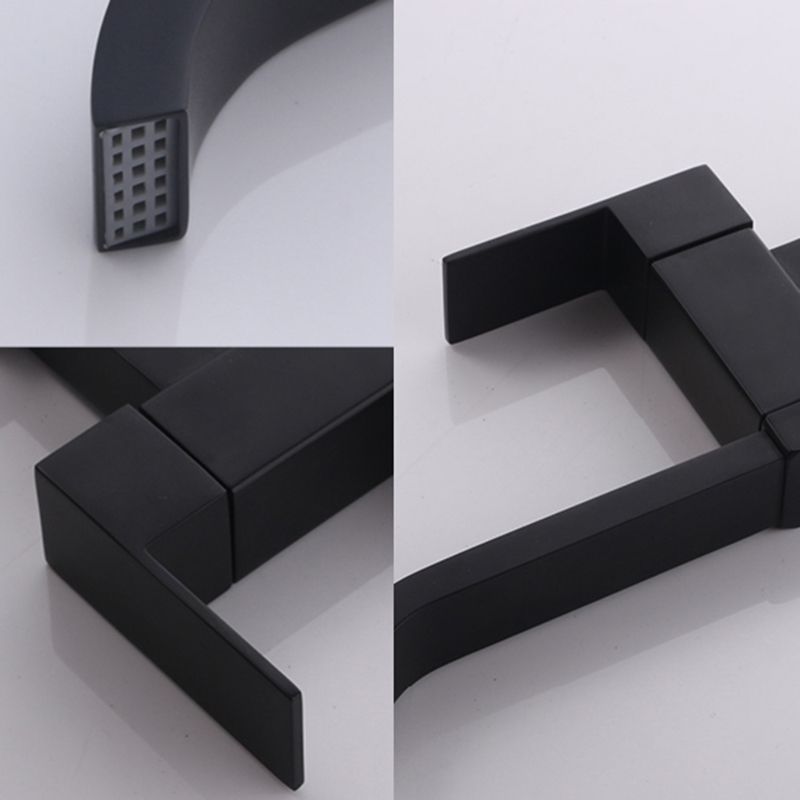 Avtoit | Contemporary Wall Mounted Bathroom Faucet Lever Handles Low Arc Swivel Brass Faucet