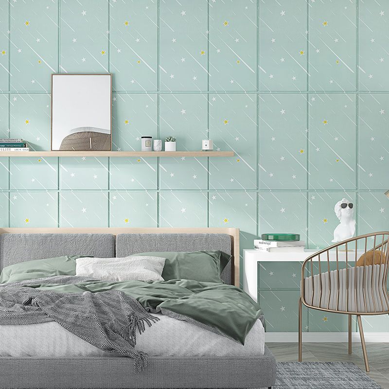 Avtoit | Contemporary Wall Ceiling Cartoon Print Peel and Stick Waterproof Wall Panel