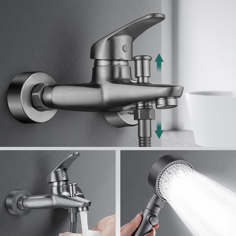 Avtoit | Bathtub filler wall mount hand shower single lever handle 2 holes low arc bathtub faucet with hose