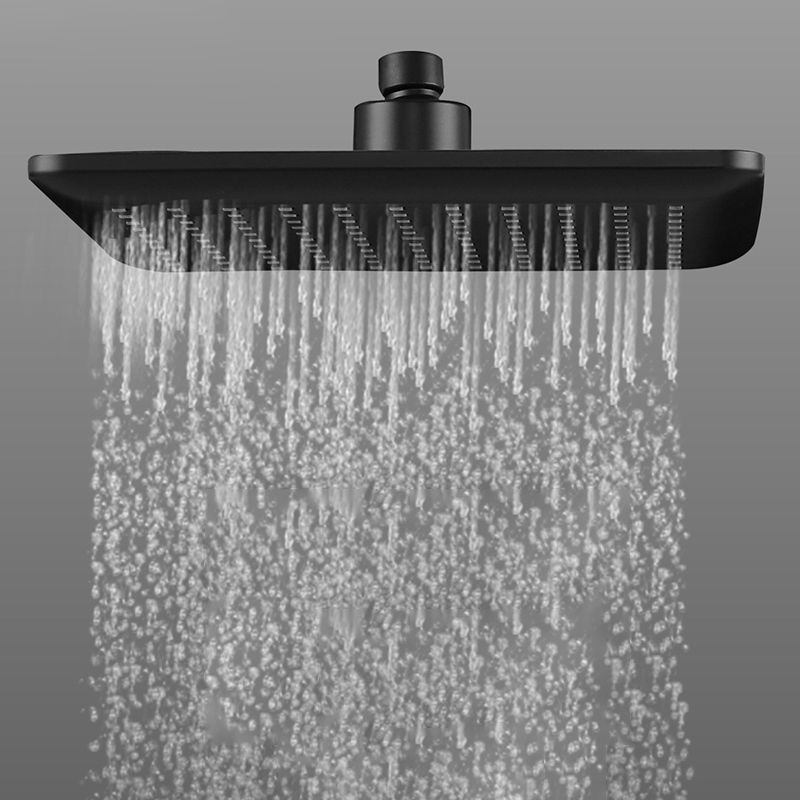 Avtoit | Modern square matte black shower head rainfall shower head combo
