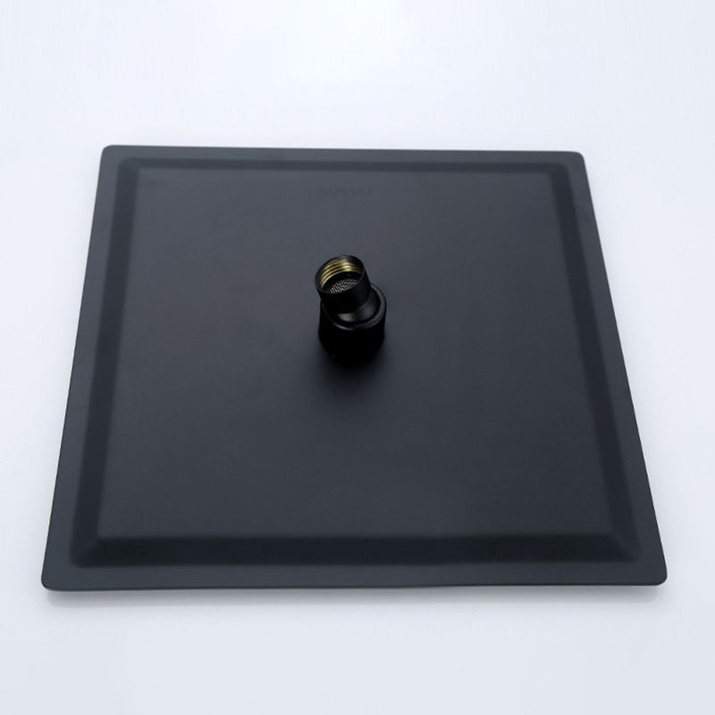 Avtoit | Black Square Fixed Shower Head Modern Style Wall Mounted Shower Head