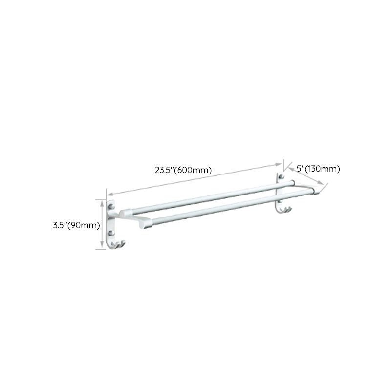Avtoit | Silver Contemporary Bathroom Hardware Set Stainless Steel Aluminum Bathroom Set