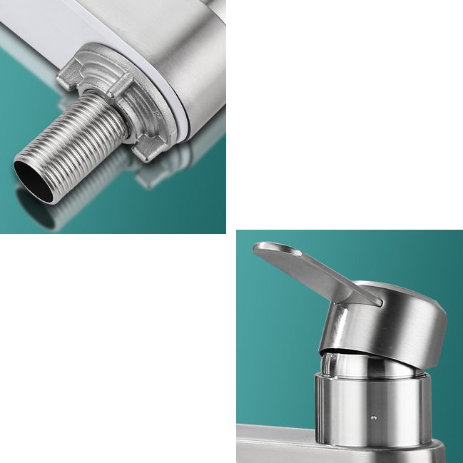 Avtoit | 2 holes sink faucet swivel stainless steel single handle central mounted faucet