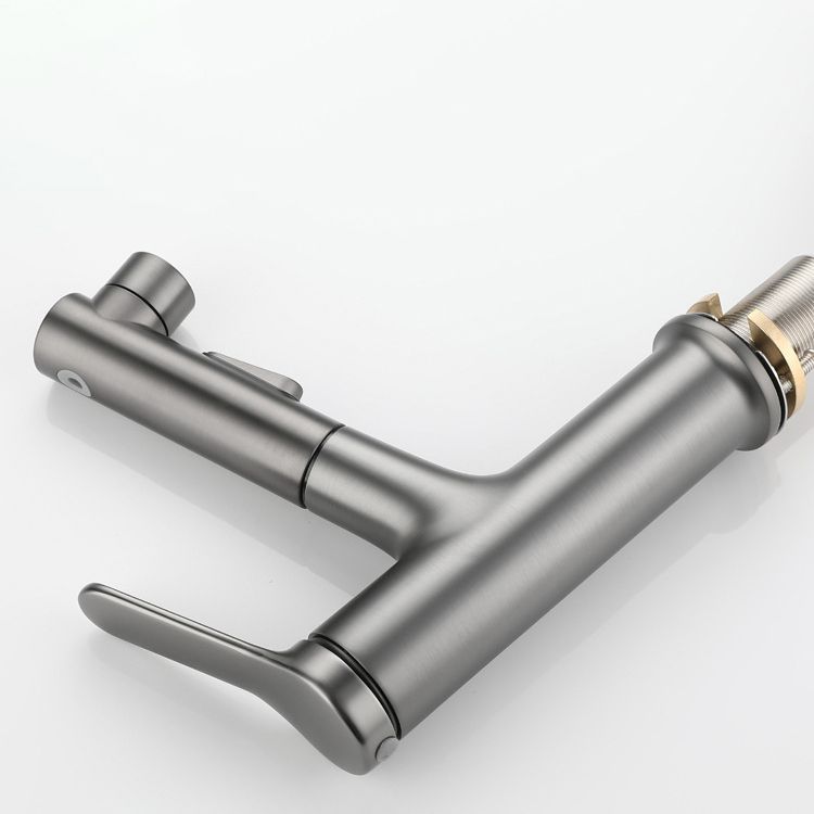 Avtoit | Extendable Bathroom Faucet Brass Modern Faucet with Water Hose