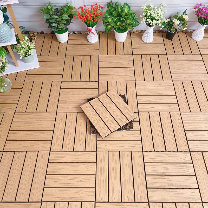 Avtoit | Waterproof Decking Board Strips Composite Square Outdoor Decking Tile Terrace